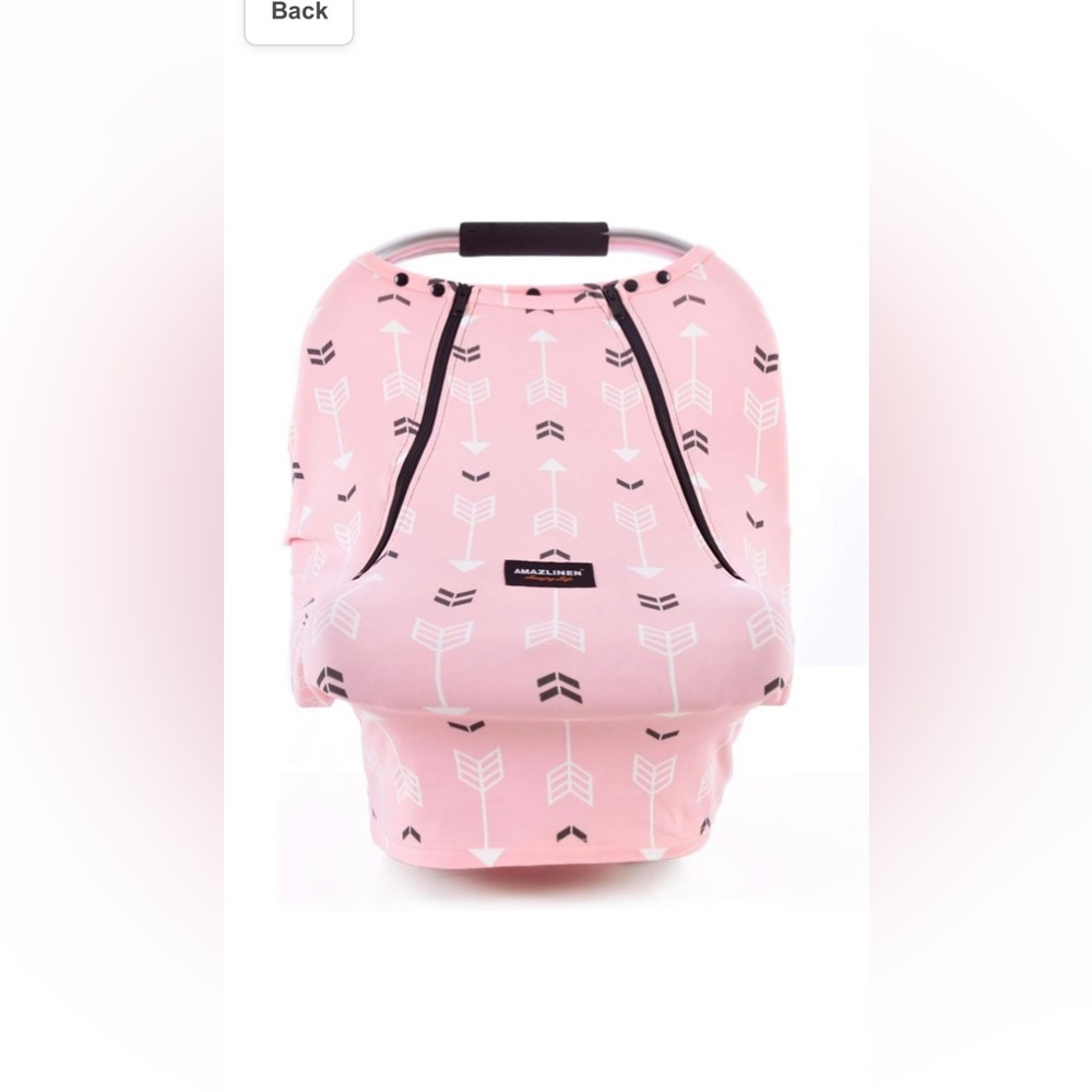 Car seat cover with built in net